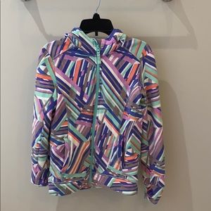 Athlete girl zip up hoodie with pockets